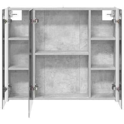 vidaXL Bathroom Mirror Cabinet Concrete Grey 83.5 x 15.5 x 70 cm