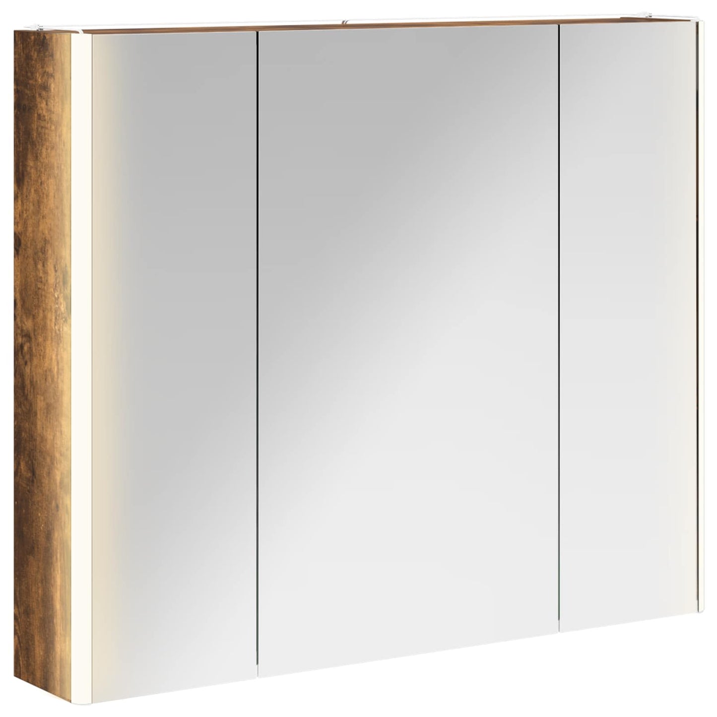 vidaXL Bathroom Mirror Cabinet Smoked Oak 83.5 x 15.5 x 70 cm