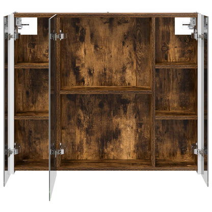 vidaXL Bathroom Mirror Cabinet Smoked Oak 83.5 x 15.5 x 70 cm