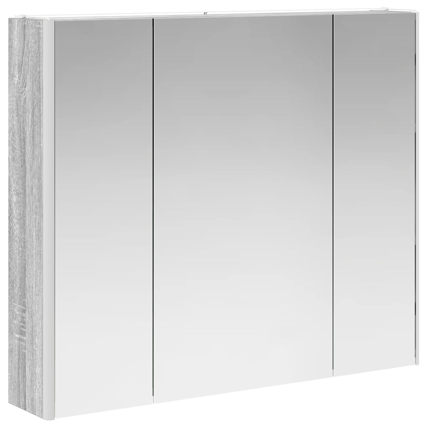 vidaXL Bathroom Mirror Cabinet Grey Sonoma 83.5 x 15.5 x 70 cm