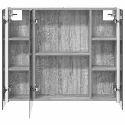 vidaXL Bathroom Mirror Cabinet Grey Sonoma 83.5 x 15.5 x 70 cm