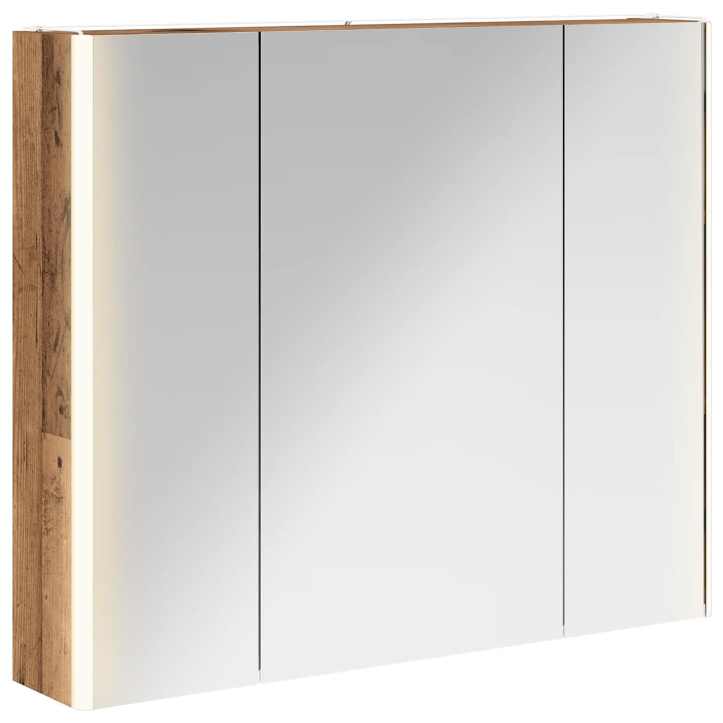 vidaXL Bathroom Mirror Cabinet Old Wood 83.5 x 15.5 x 70 cm