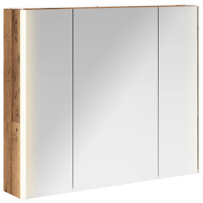 vidaXL Bathroom Mirror Cabinet Old Wood 83.5 x 15.5 x 70 cm