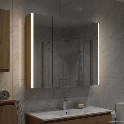 vidaXL Bathroom Mirror Cabinet Artisian Oak 83.5 x 15.5 x 70 cm