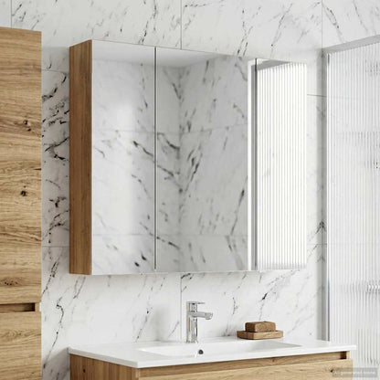 vidaXL Bathroom Mirror Cabinet Artisian Oak 83.5 x 15.5 x 70 cm