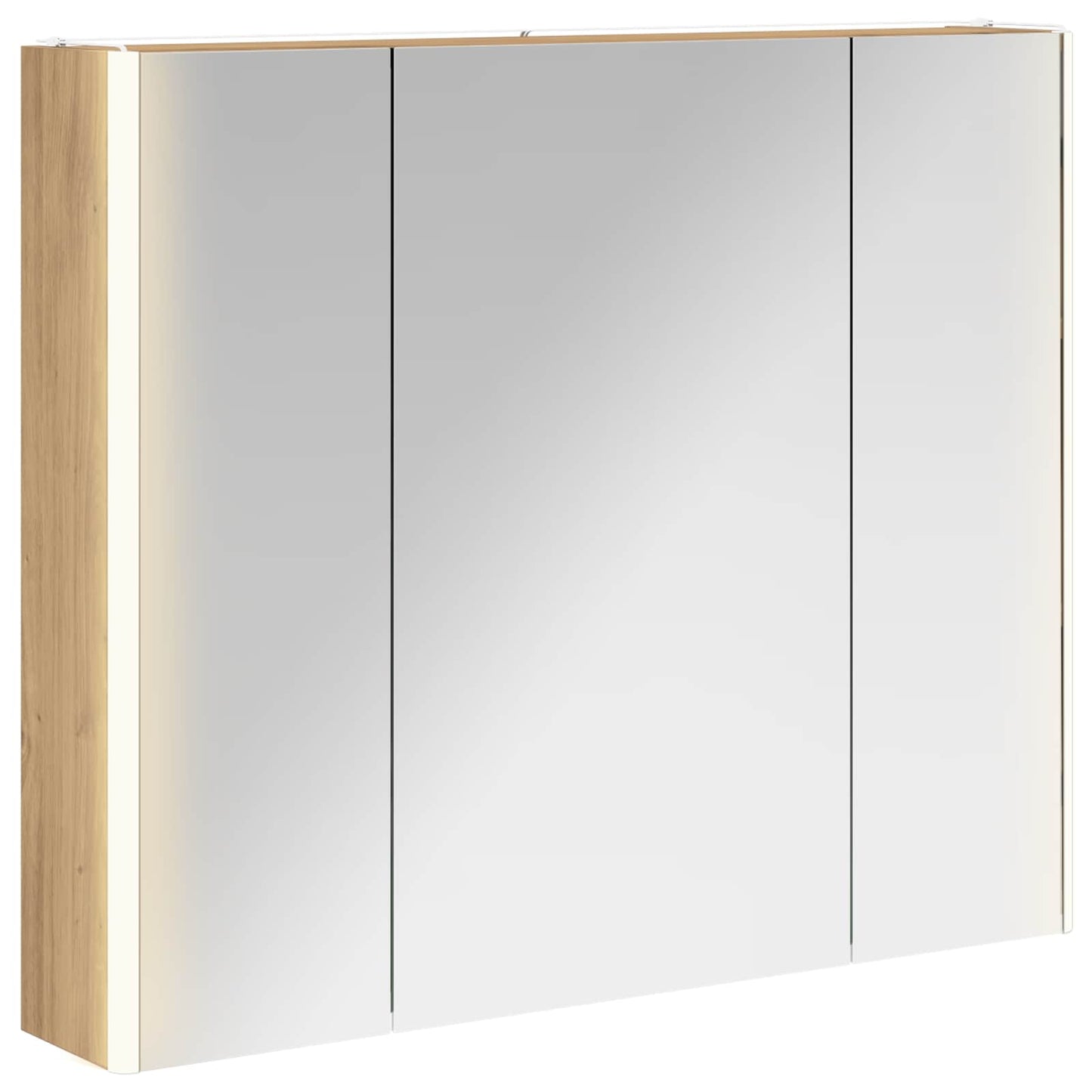 vidaXL Bathroom Mirror Cabinet Artisian Oak 83.5 x 15.5 x 70 cm