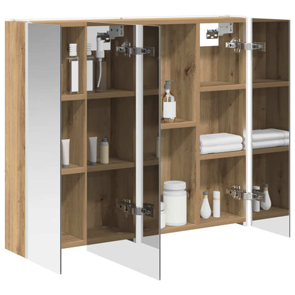 vidaXL Bathroom Mirror Cabinet Artisian Oak 83.5 x 15.5 x 70 cm