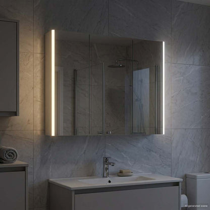 vidaXL Bathroom Mirror Cabinet White 103.5 x 15.5 x 70 cm