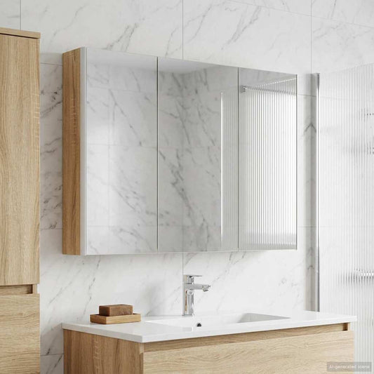 vidaXL Bathroom Mirror Cabinet Sonoma Oak 103.5 x 15.5 x 70 cm