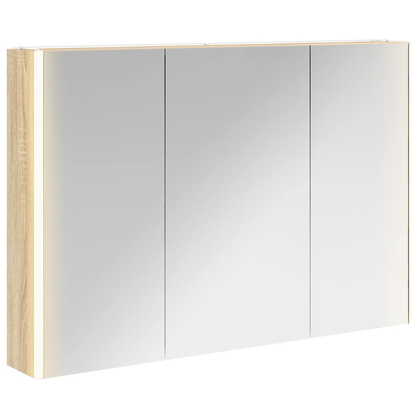 vidaXL Bathroom Mirror Cabinet Sonoma Oak 103.5 x 15.5 x 70 cm