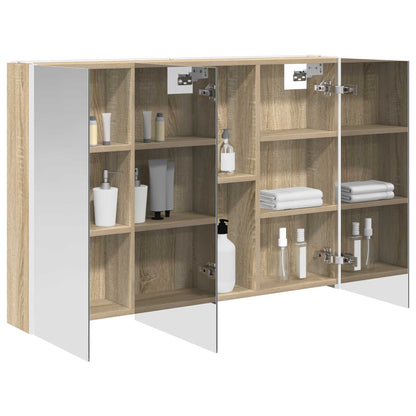 vidaXL Bathroom Mirror Cabinet Sonoma Oak 103.5 x 15.5 x 70 cm
