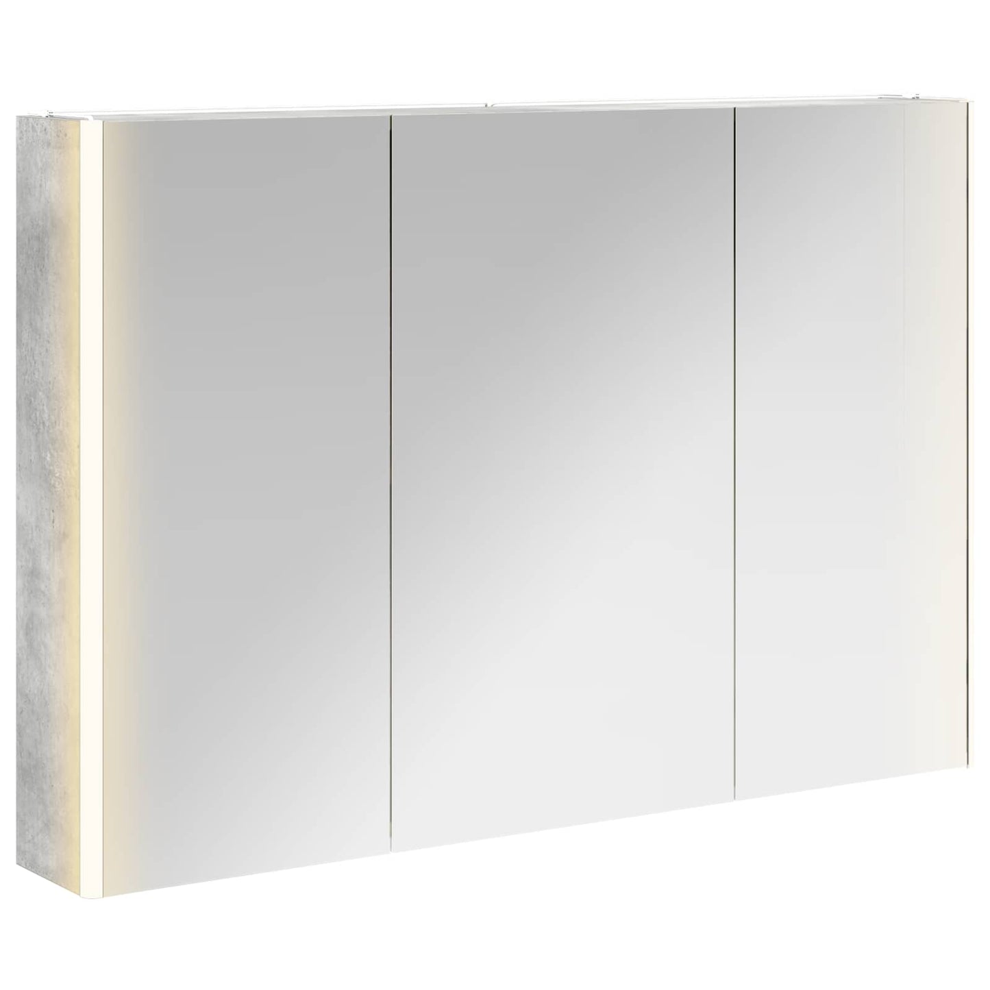vidaXL Bathroom Mirror Cabinet Concrete Grey 103.5 x 15.5 x 70 cm