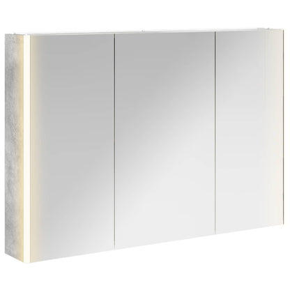 vidaXL Bathroom Mirror Cabinet Concrete Grey 103.5 x 15.5 x 70 cm