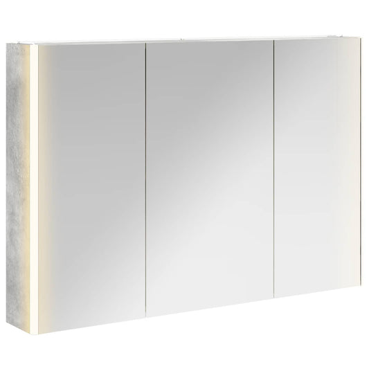 vidaXL Bathroom Mirror Cabinet Concrete Grey 103.5 x 15.5 x 70 cm