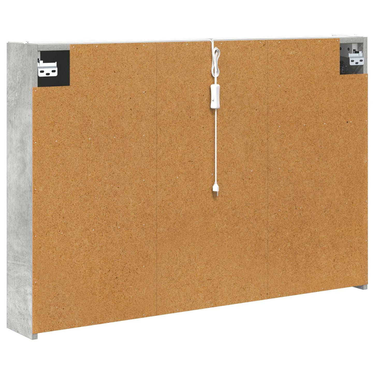 vidaXL Bathroom Mirror Cabinet Concrete Grey 103.5 x 15.5 x 70 cm