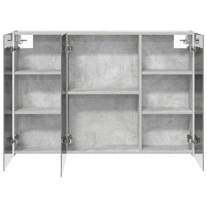 vidaXL Bathroom Mirror Cabinet Concrete Grey 103.5 x 15.5 x 70 cm
