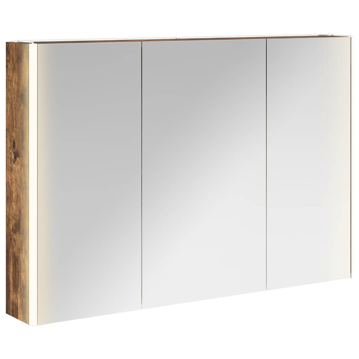 vidaXL Bathroom Mirror Cabinet Smoked Oak 103.5 x 15.5 x 70 cm