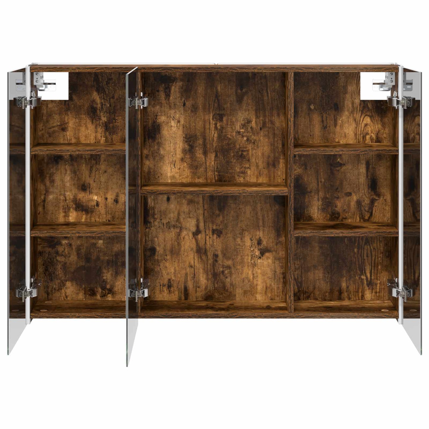 vidaXL Bathroom Mirror Cabinet Smoked Oak 103.5 x 15.5 x 70 cm