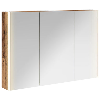 vidaXL Bathroom Mirror Cabinet Old Wood 103.5 x 15.5 x 70 cm