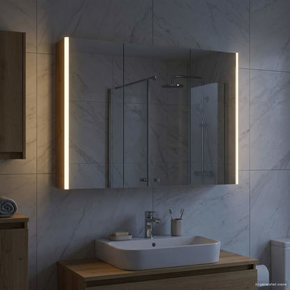vidaXL Bathroom Mirror Cabinet Artisian Oak 103.5 x 15.5 x 70 cm