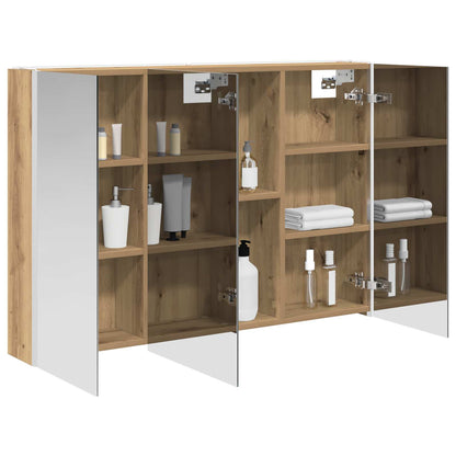 vidaXL Bathroom Mirror Cabinet Artisian Oak 103.5 x 15.5 x 70 cm