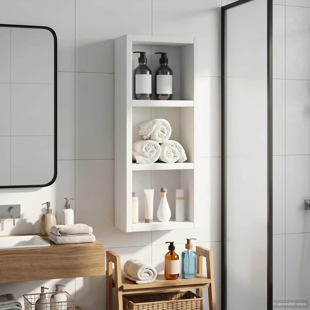 vidaXL Bathroom Wall Cabinet White 20 x 10 x 50 cm Engineered wood