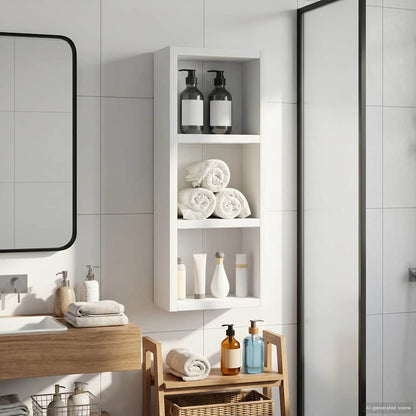 vidaXL Bathroom Wall Cabinet White 20 x 10 x 50 cm Engineered wood