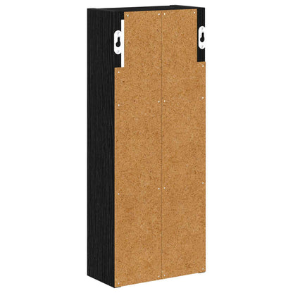 vidaXL Bathroom Wall Cabinet Black Oak 20 x 10 x 50 cm Engineered wood