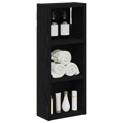 vidaXL Bathroom Wall Cabinet Black Oak 20 x 10 x 50 cm Engineered wood