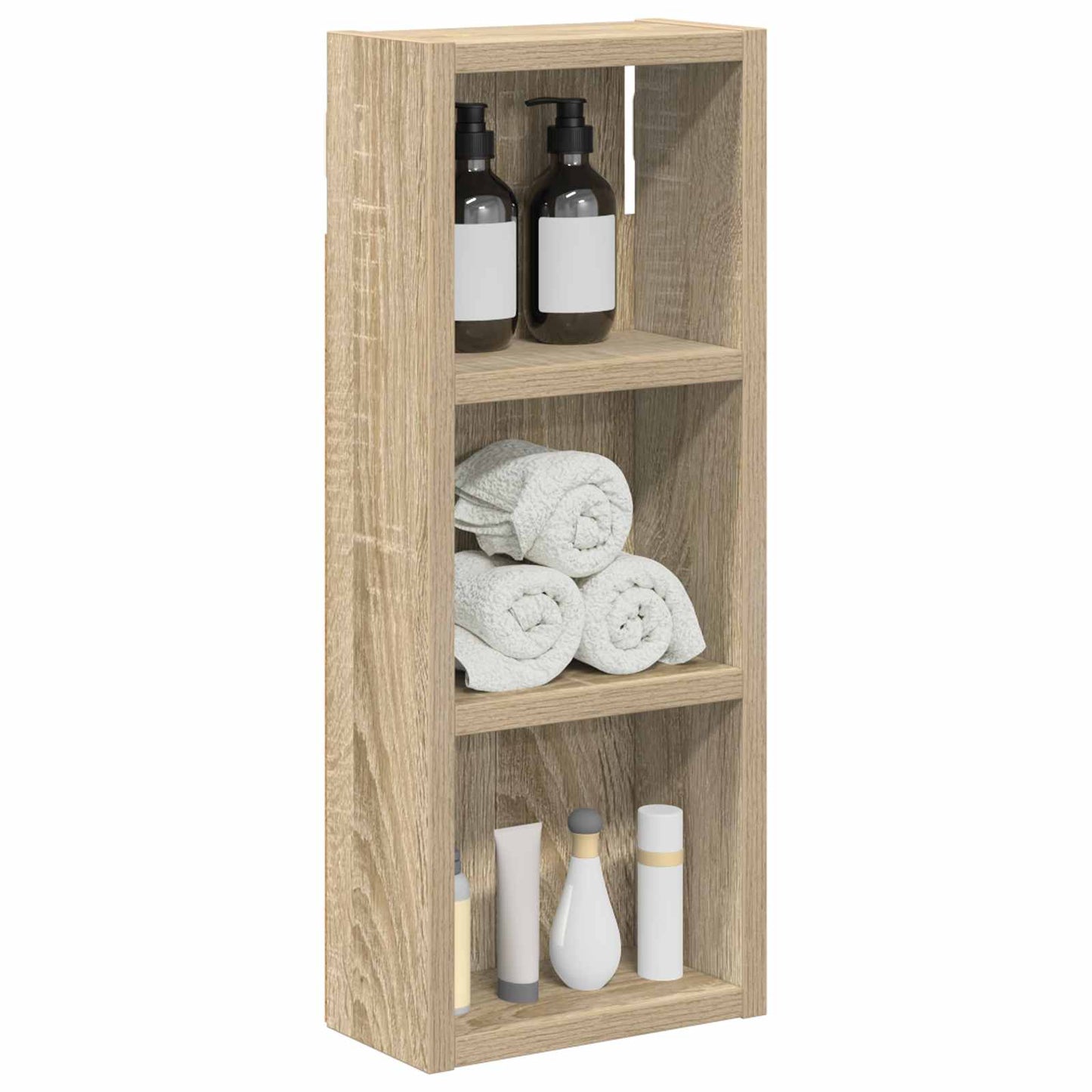 vidaXL Bathroom Wall Cabinet with Shelf Sonoma Oak 20 x 10 x 50 cm