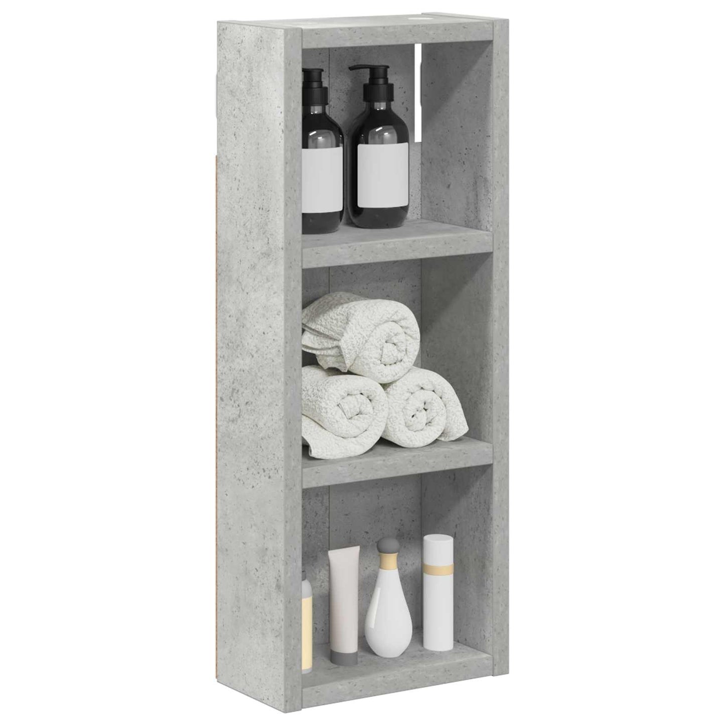 vidaXL Bathroom Wall Cabinet with Shelf Concrete Grey 20 x 10 x 50 cm