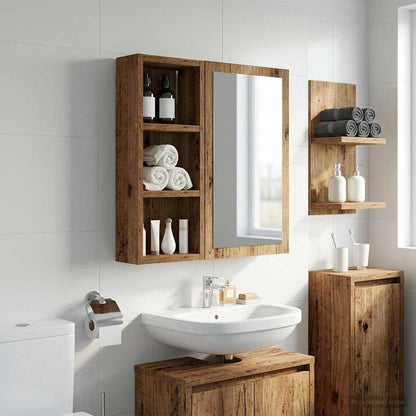 vidaXL Bathroom Wall Cabinet Old Wood 20 x 10 x 50 cm Engineered wood