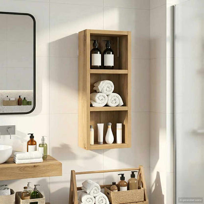 vidaXL Bathroom Wall Cabinet with Shelf Artisian Oak 20 x 10 x 50 cm