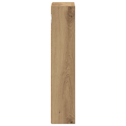 vidaXL Bathroom Wall Cabinet with Shelf Artisian Oak 20 x 10 x 50 cm