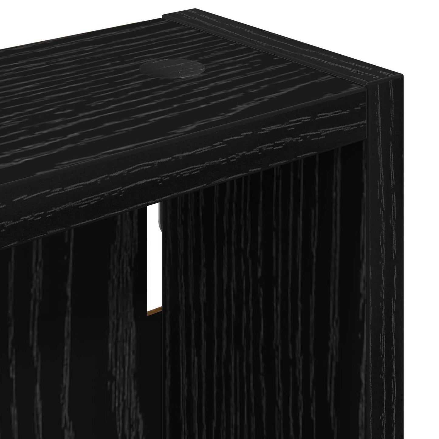 vidaXL Bathroom Wall Cabinet with Shelf Black Oak 20 x 10 x 60.5 cm