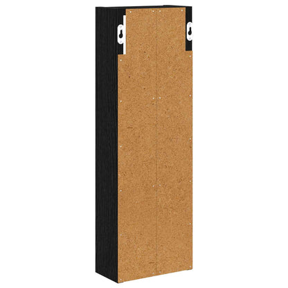 vidaXL Bathroom Wall Cabinet with Shelf Black Oak 20 x 10 x 60.5 cm