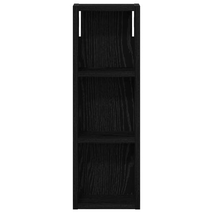 vidaXL Bathroom Wall Cabinet with Shelf Black Oak 20 x 10 x 60.5 cm