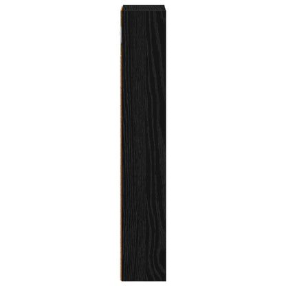 vidaXL Bathroom Wall Cabinet with Shelf Black Oak 20 x 10 x 60.5 cm