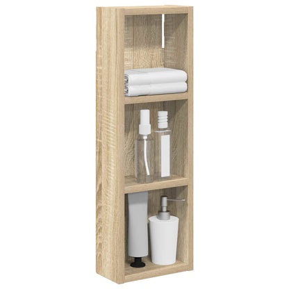 vidaXL Bathroom Wall Cabinet with Shelf Sonoma Oak 20 x 10 x 60.5 cm