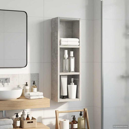 vidaXL Bathroom Wall Cabinet Concrete Grey 20 x 10 x 60.5 cm