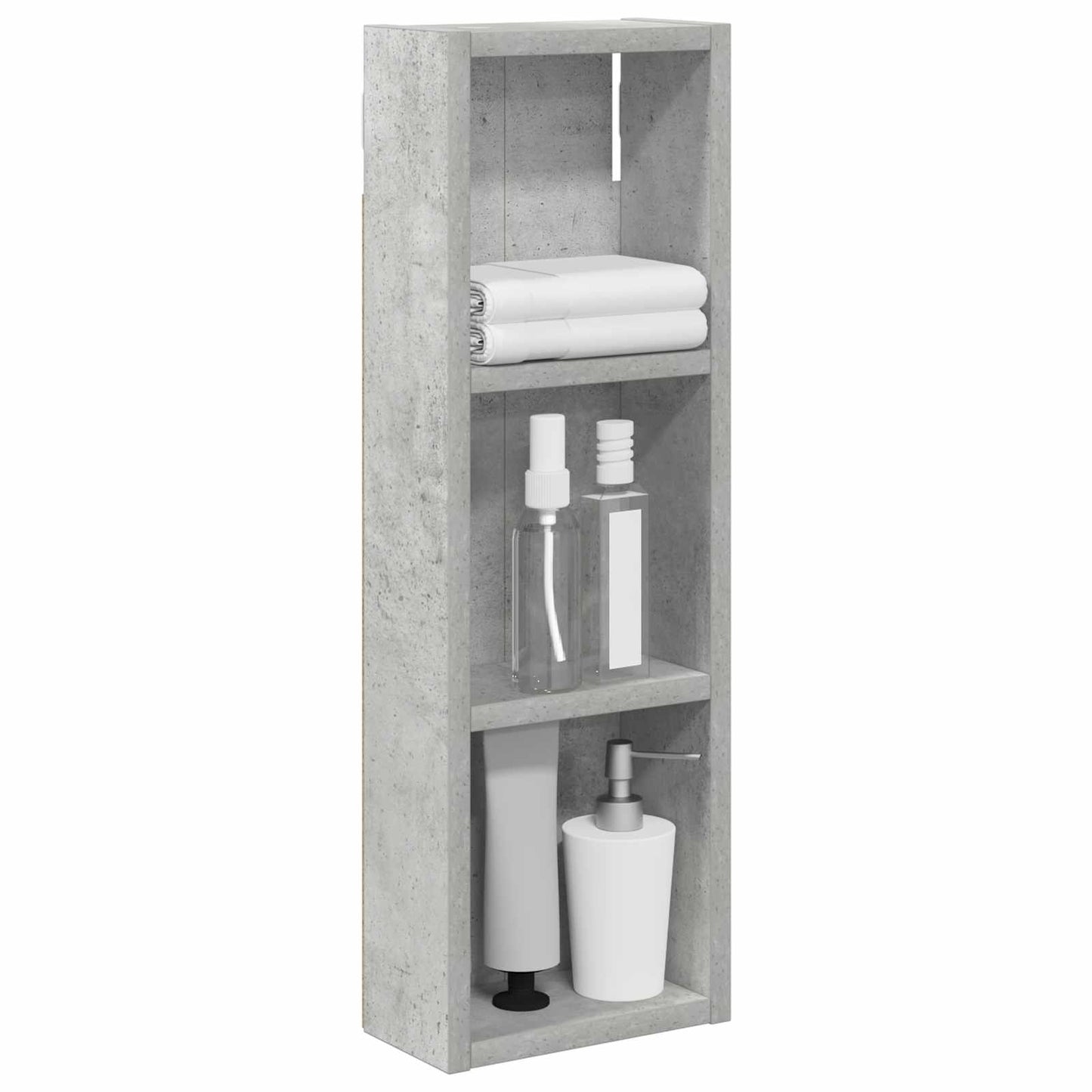 vidaXL Bathroom Wall Cabinet Concrete Grey 20 x 10 x 60.5 cm