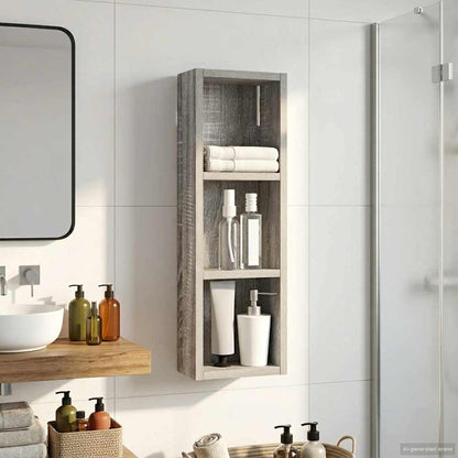 vidaXL Bathroom Wall Cabinet Grey Sonoma 20 x 10 x 60.5 cm