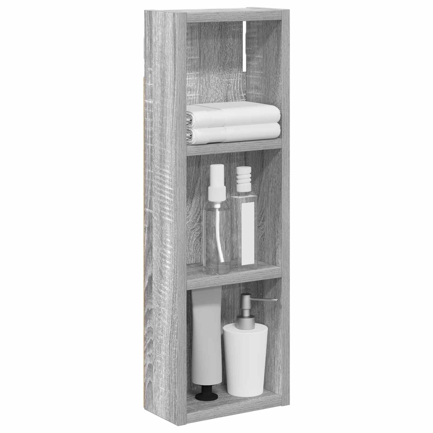 vidaXL Bathroom Wall Cabinet Grey Sonoma 20 x 10 x 60.5 cm