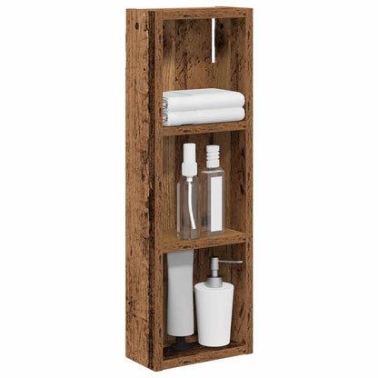 vidaXL Bathroom Wall Cabinet with Shelf Old Wood 20 x 10 x 60.5 cm