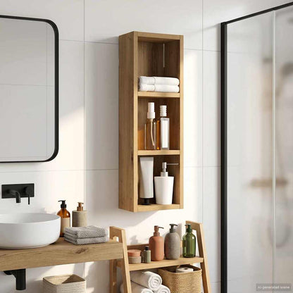 vidaXL Bathroom Wall Cabinet Artisian Oak 20 x 10 x 60.5 cm