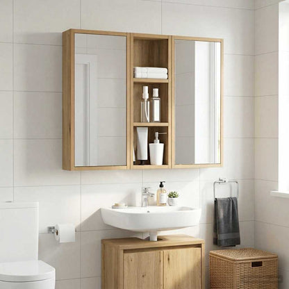 vidaXL Bathroom Wall Cabinet Artisian Oak 20 x 10 x 60.5 cm