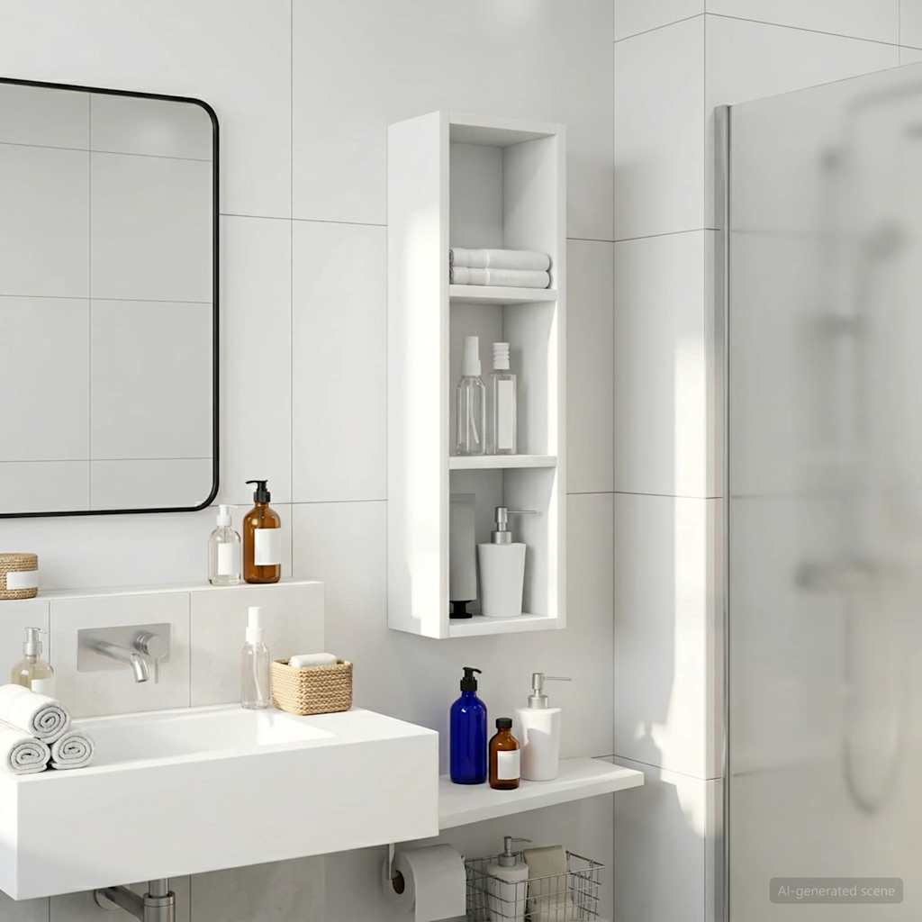 vidaXL Bathroom Wall Cabinet White 20 x 14 x 70 cm Engineered wood
