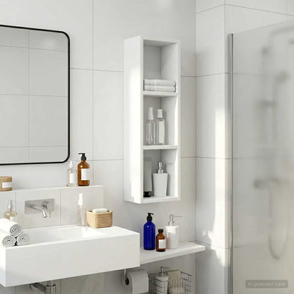 vidaXL Bathroom Wall Cabinet White 20 x 14 x 70 cm Engineered wood