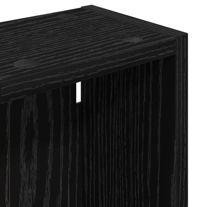 vidaXL Bathroom Wall Cabinet Black Oak 20 x 14 x 70 cm Engineered wood