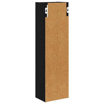 vidaXL Bathroom Wall Cabinet Black Oak 20 x 14 x 70 cm Engineered wood